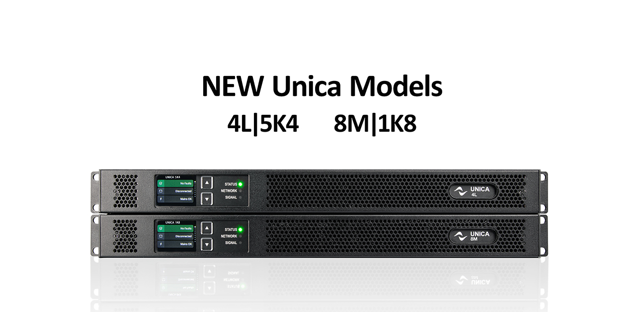 Powersoft UNICA 8M 1K8とUNICA 4L 5K4が発売